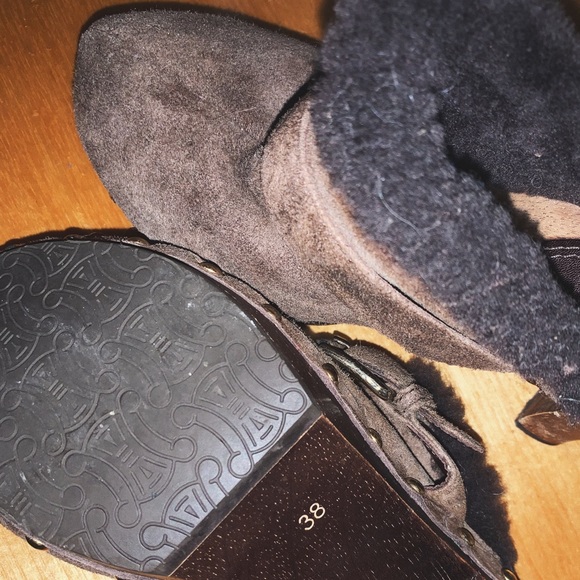 VINTAGE CELINE suede mule clogs - Picture 4 of 4